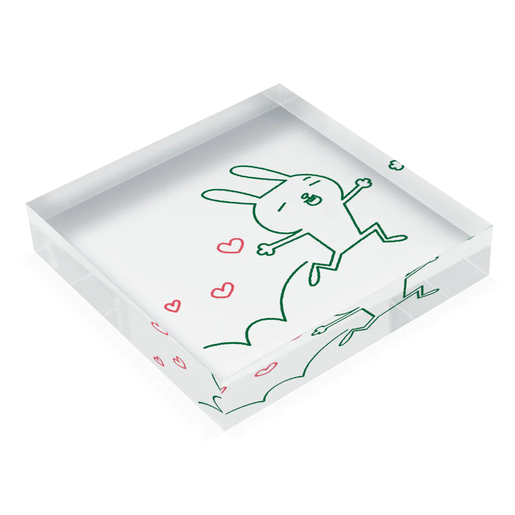 kazukazuのウサギサン Acrylic Block :placed flat