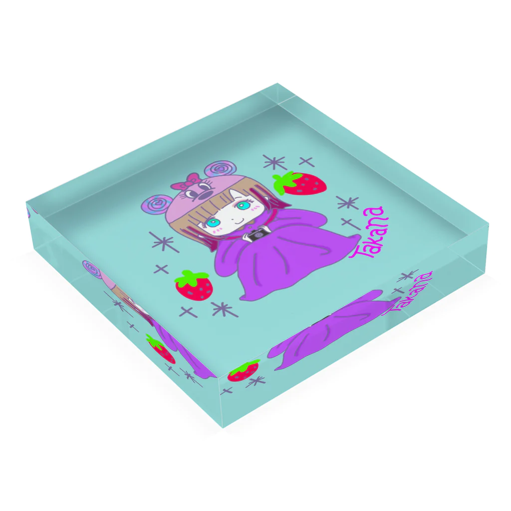 たかなちゃんのおみせのじーーーっ Acrylic Block :placed flat