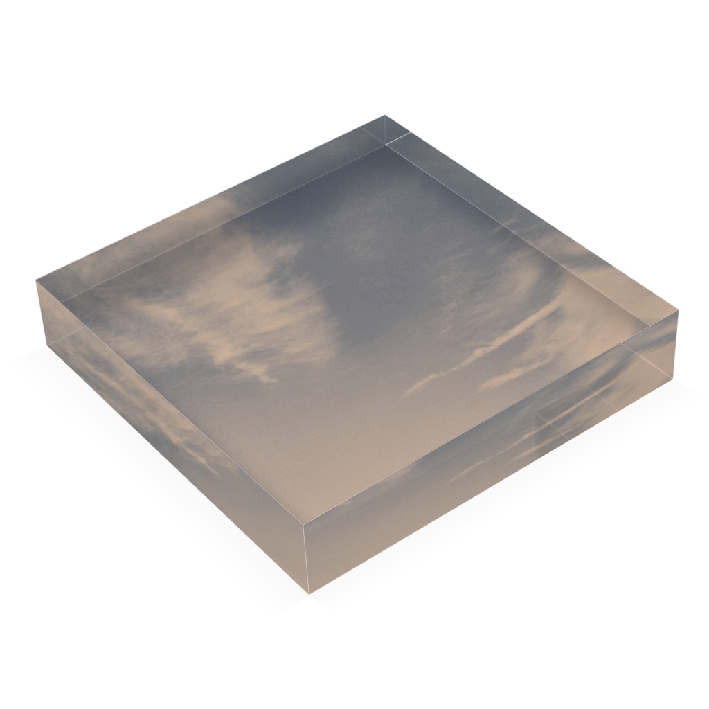 エモい空 カフェオレ色 Acrylic Block By 藤川眞百 Fuji Pictory Suzuri