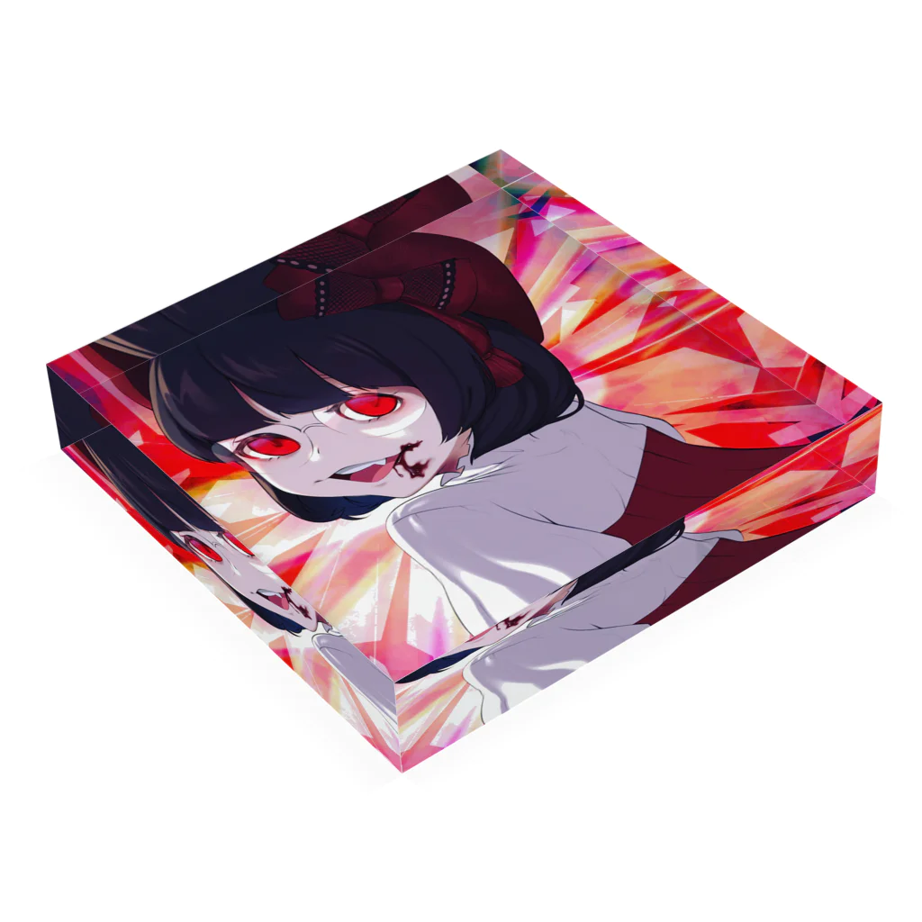 🌙🦇Kiramea night⚰️のゆめヴァンパイア血をいただくアクリルブロック Acrylic Block :placed flat