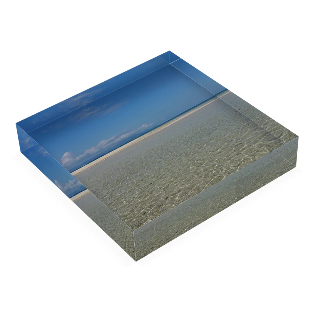 4seasonsの沖縄の海 Acrylic Block :placed flat