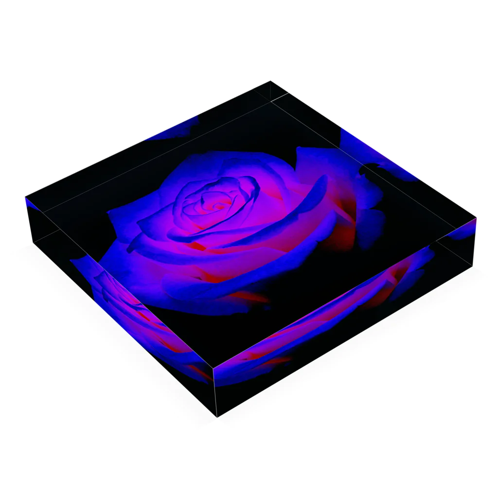 暇つぶしの色彩のPassion  Blue Acrylic Block :placed flat