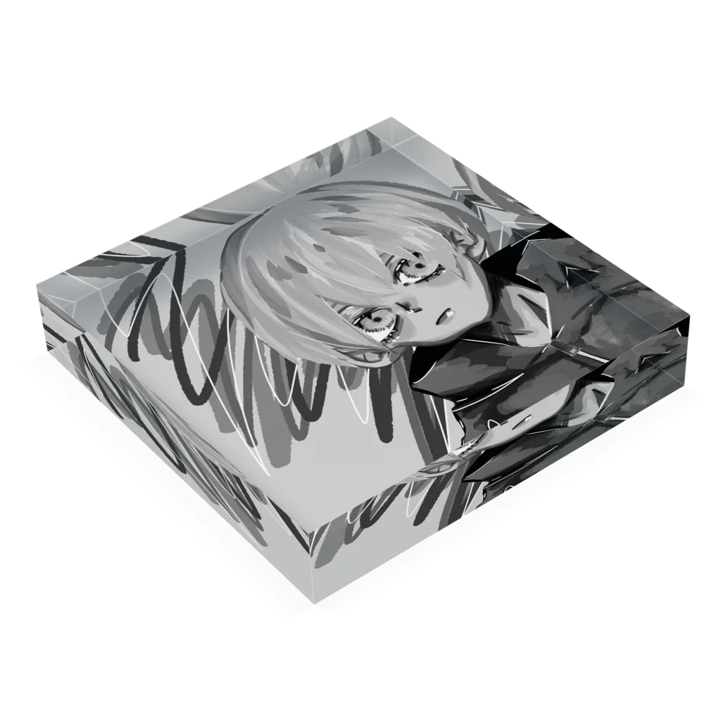 ラッコの零くん Acrylic Block :placed flat