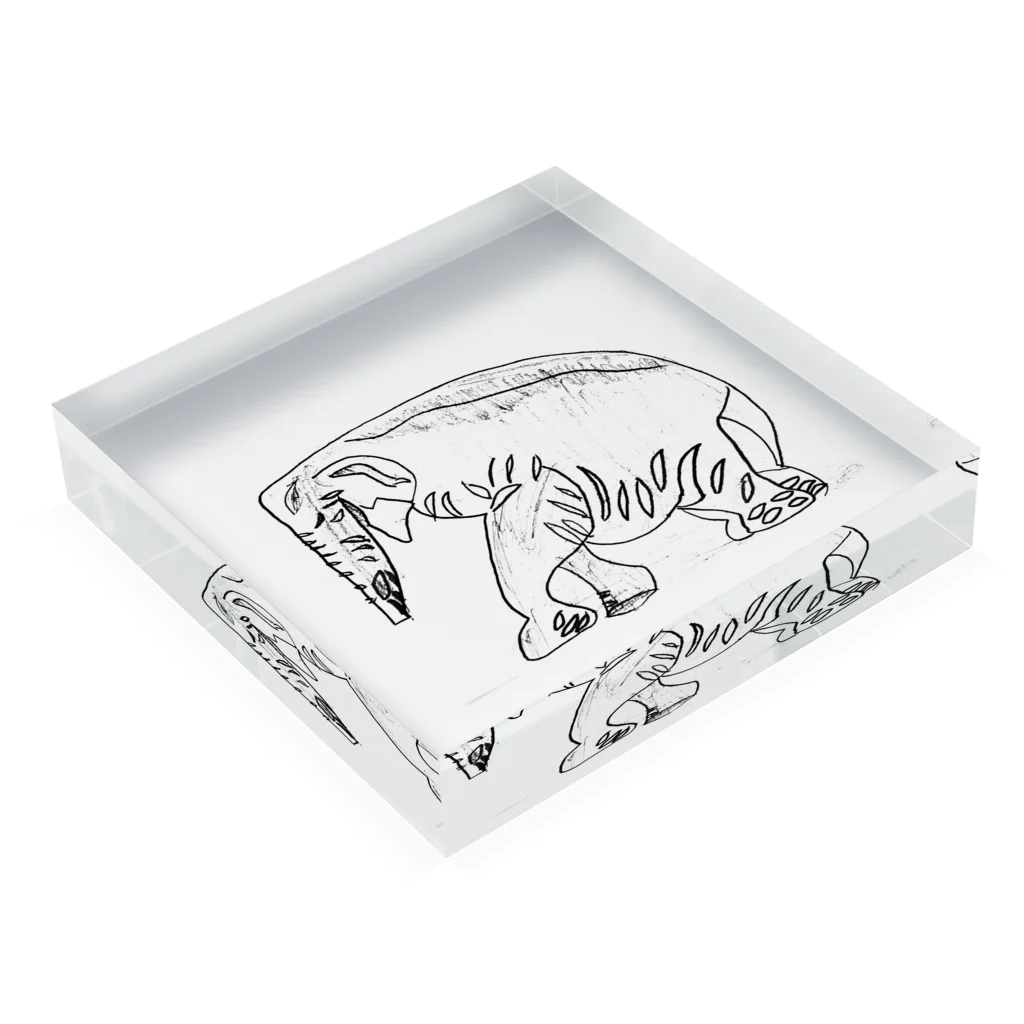 ガスかんダイナマイトのインドゾウ Acrylic Block :placed flat