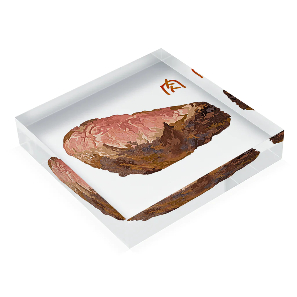 脂身通信Ｚの肉 Acrylic Block :placed flat