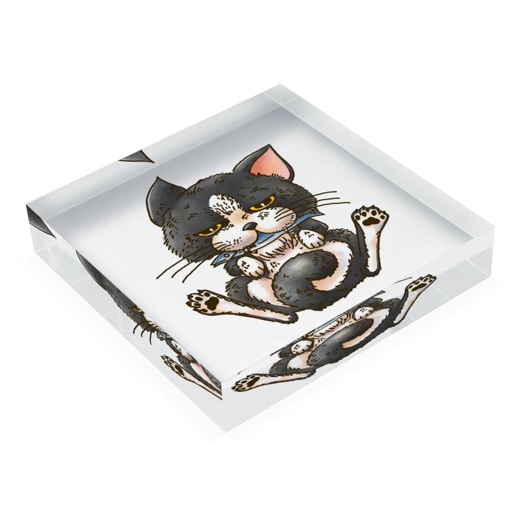 118designの魚を咥えた猫 Acrylic Block :placed flat