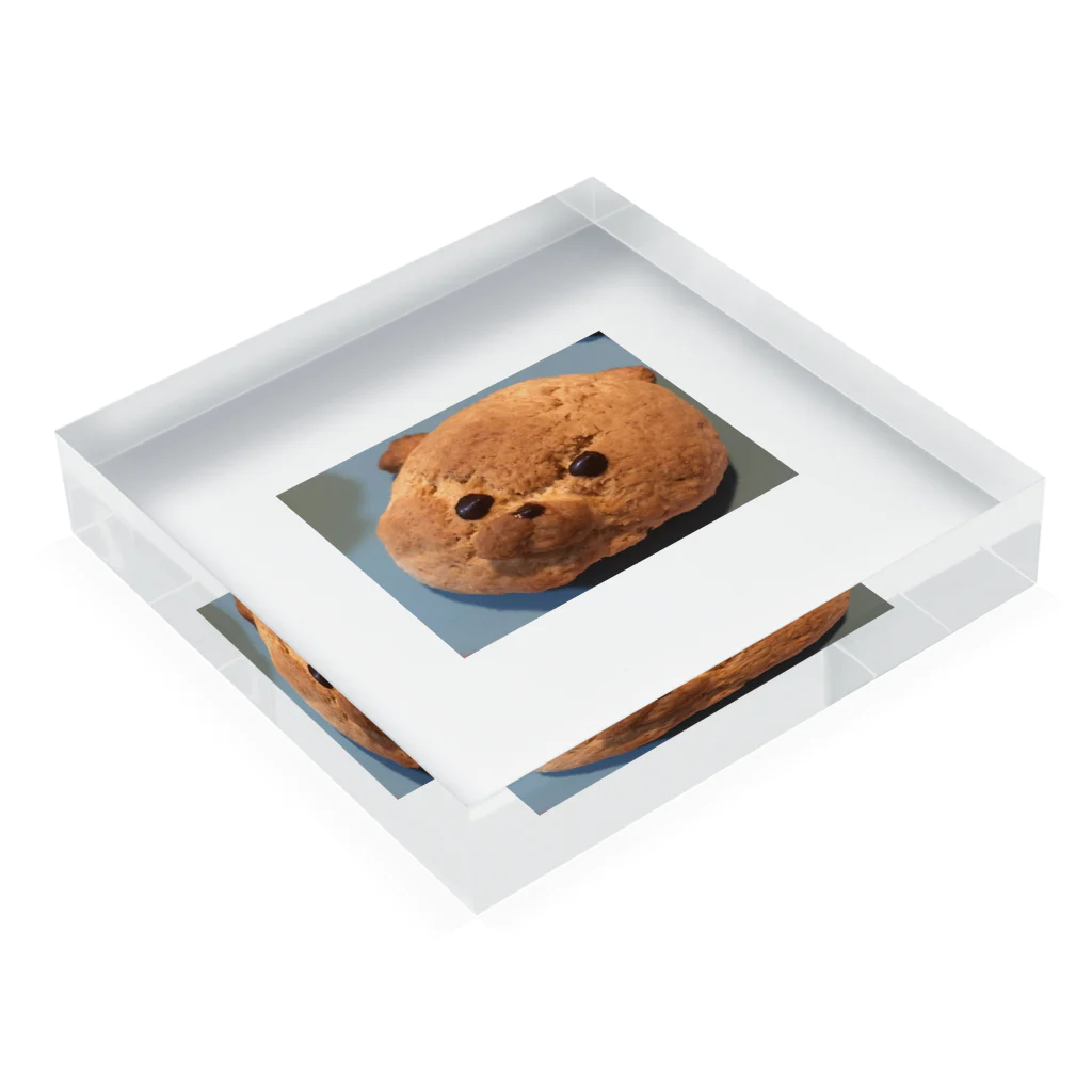 napo&pocoのくまくんクッキーになる Acrylic Block :placed flat