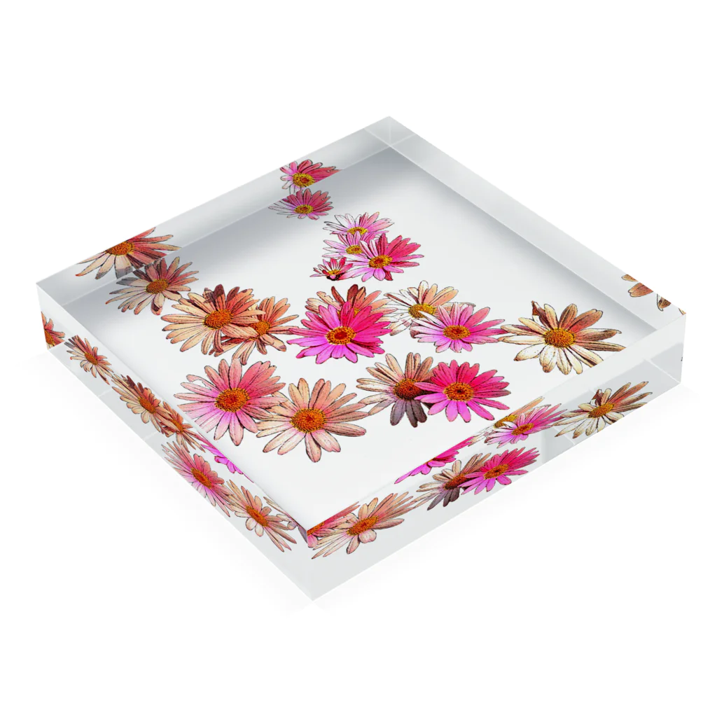 マロマロの花はな Acrylic Block :placed flat