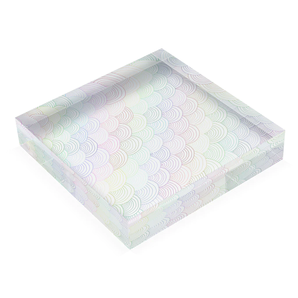 ぷらなりあん工房@物販のなないろの何かのパターン Acrylic Block :placed flat