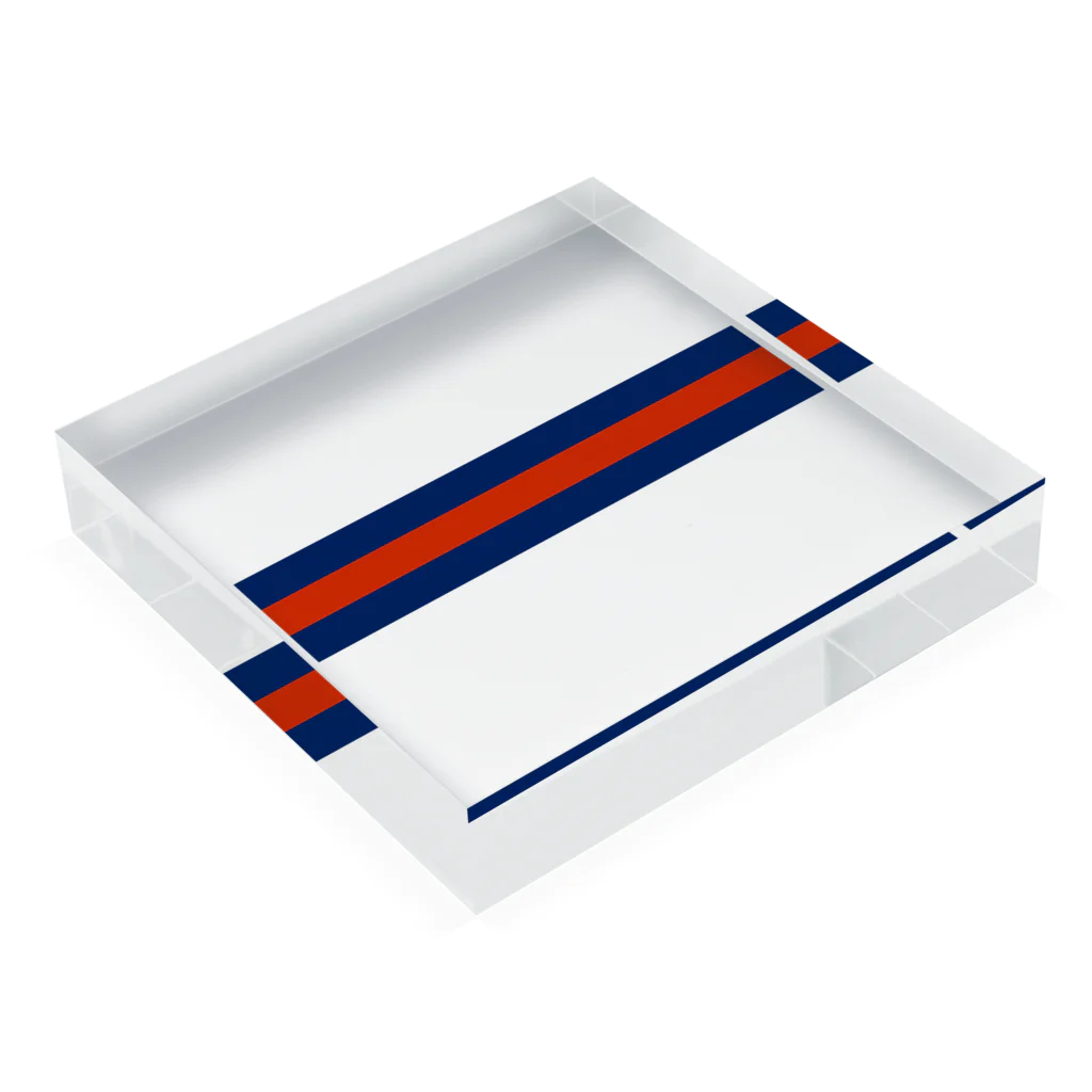 SHOP BRBのBLUE RED AND BLUE 001 Acrylic Block :placed flat