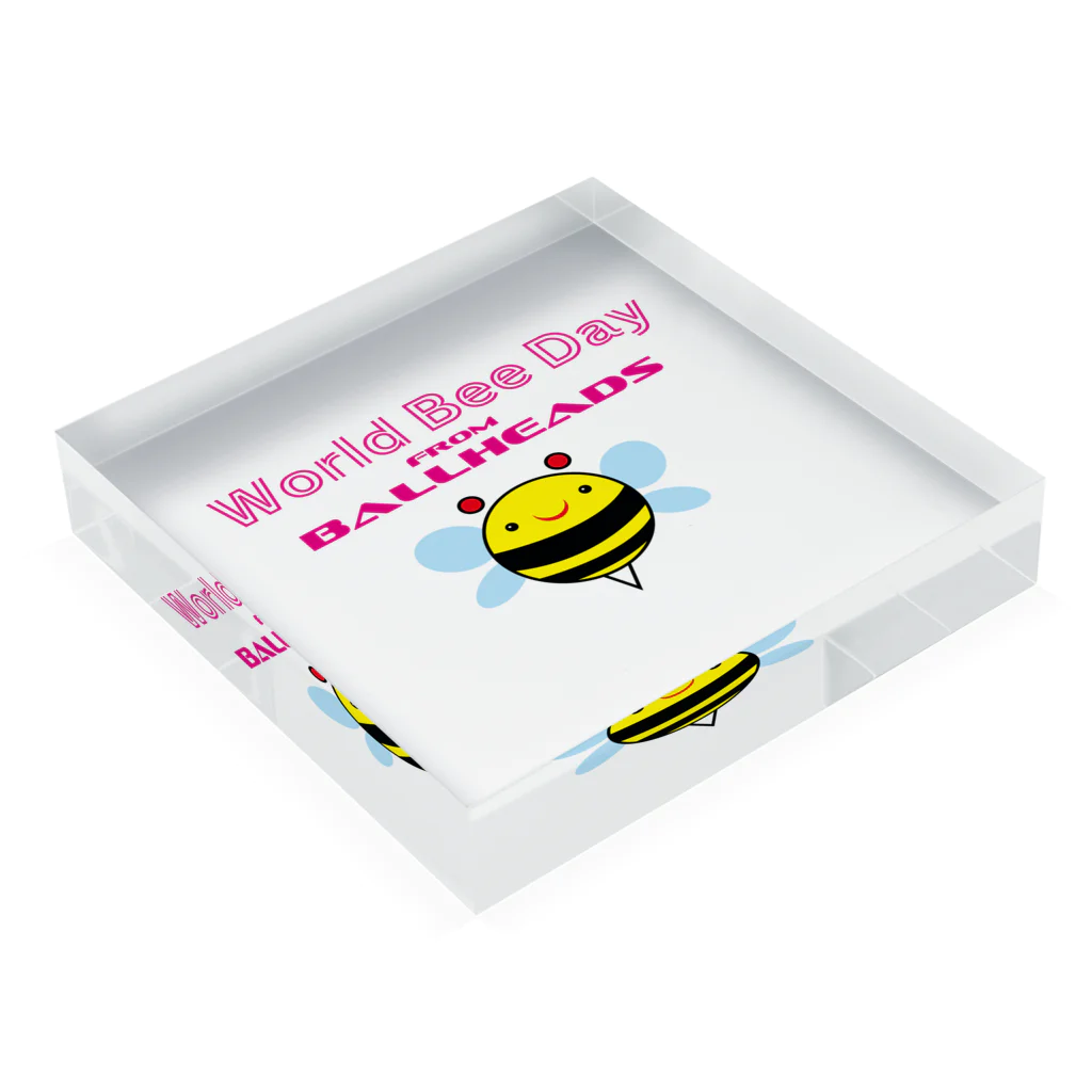 ゴロニャーのダサT屋さんの世界ハチの日 World Bee Day Acrylic Block :placed flat