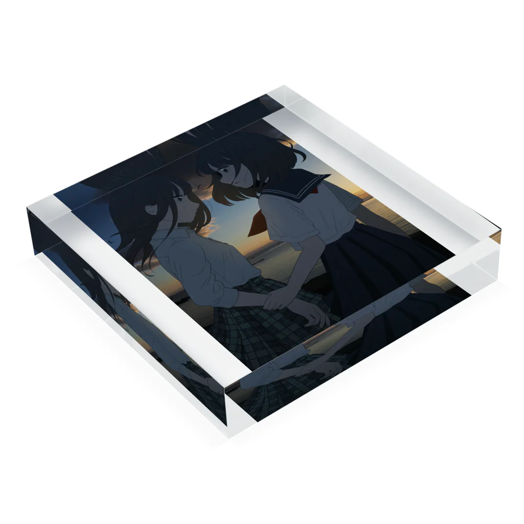 ツヅキエイミ　goods shopの一緒に逝くって約束したじゃん Acrylic Block :placed flat