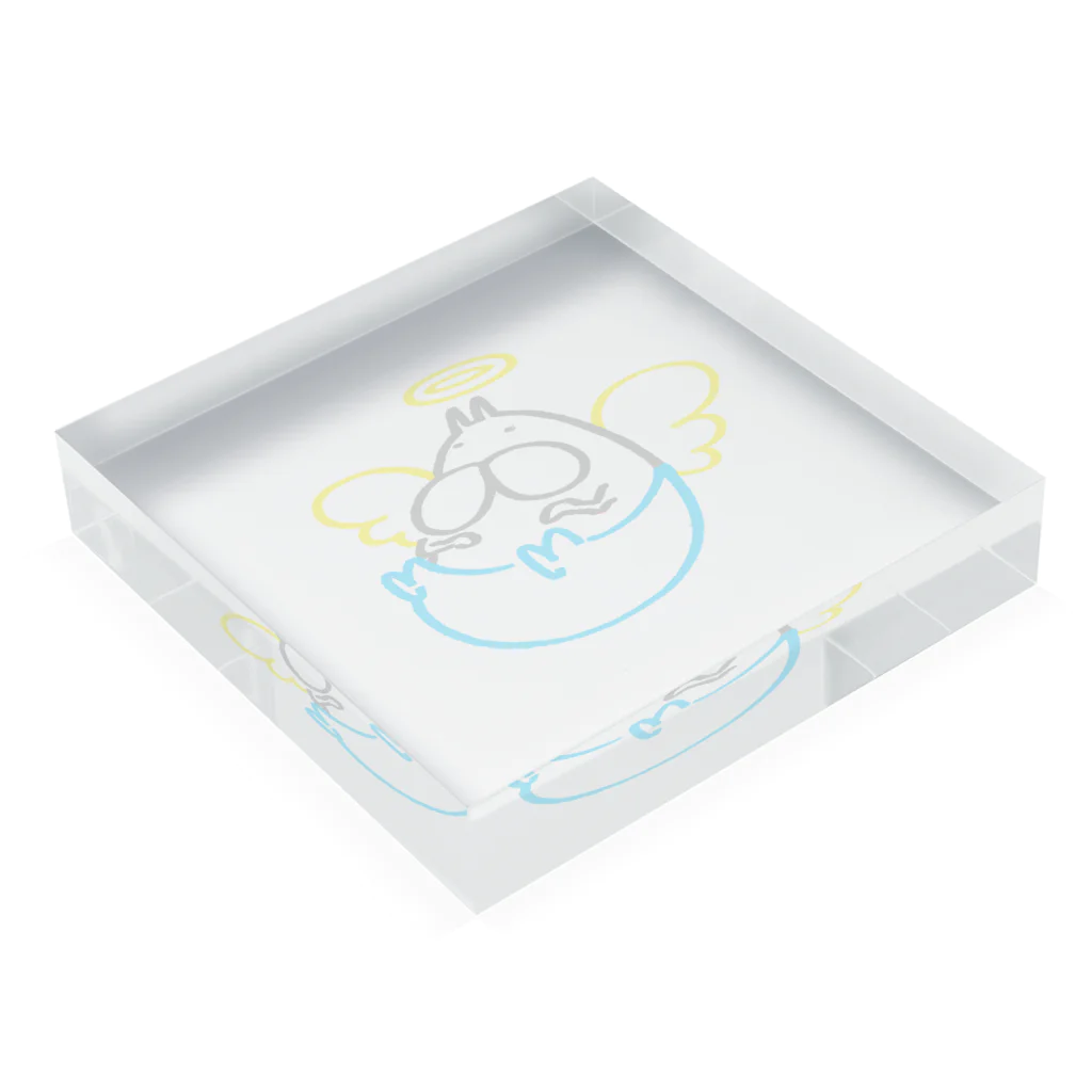 くらきち ONLINE SHOPのねこタイツ エンジェル ライン Acrylic Block :placed flat