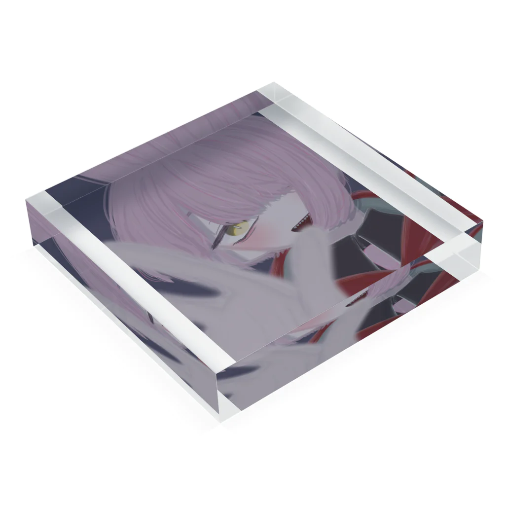 きつねきこゆくん(SYACHI)。のかわいいと言え Acrylic Block :placed flat