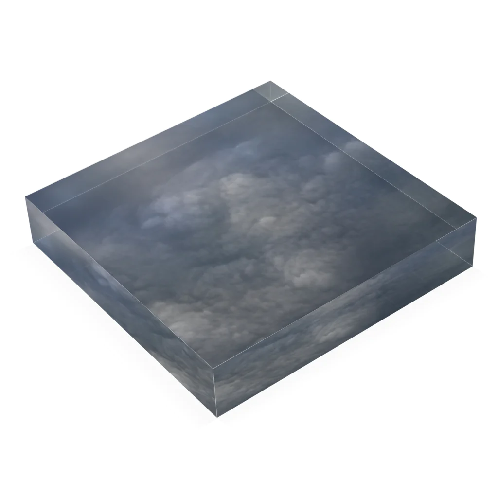 裡ノ巣雑貨店の3月20日の空(弐) Acrylic Block :placed flat