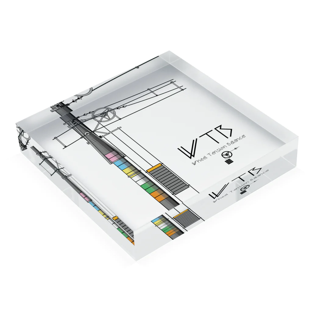 新商品PTオリジナルショップのWTBと電柱（高崎エリア） Acrylic Block :placed flat