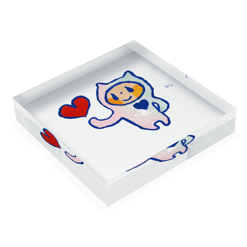 Aimatsu Junko.(まじゅ)のまじゅSUZURIオリジナル Acrylic Block :placed flat