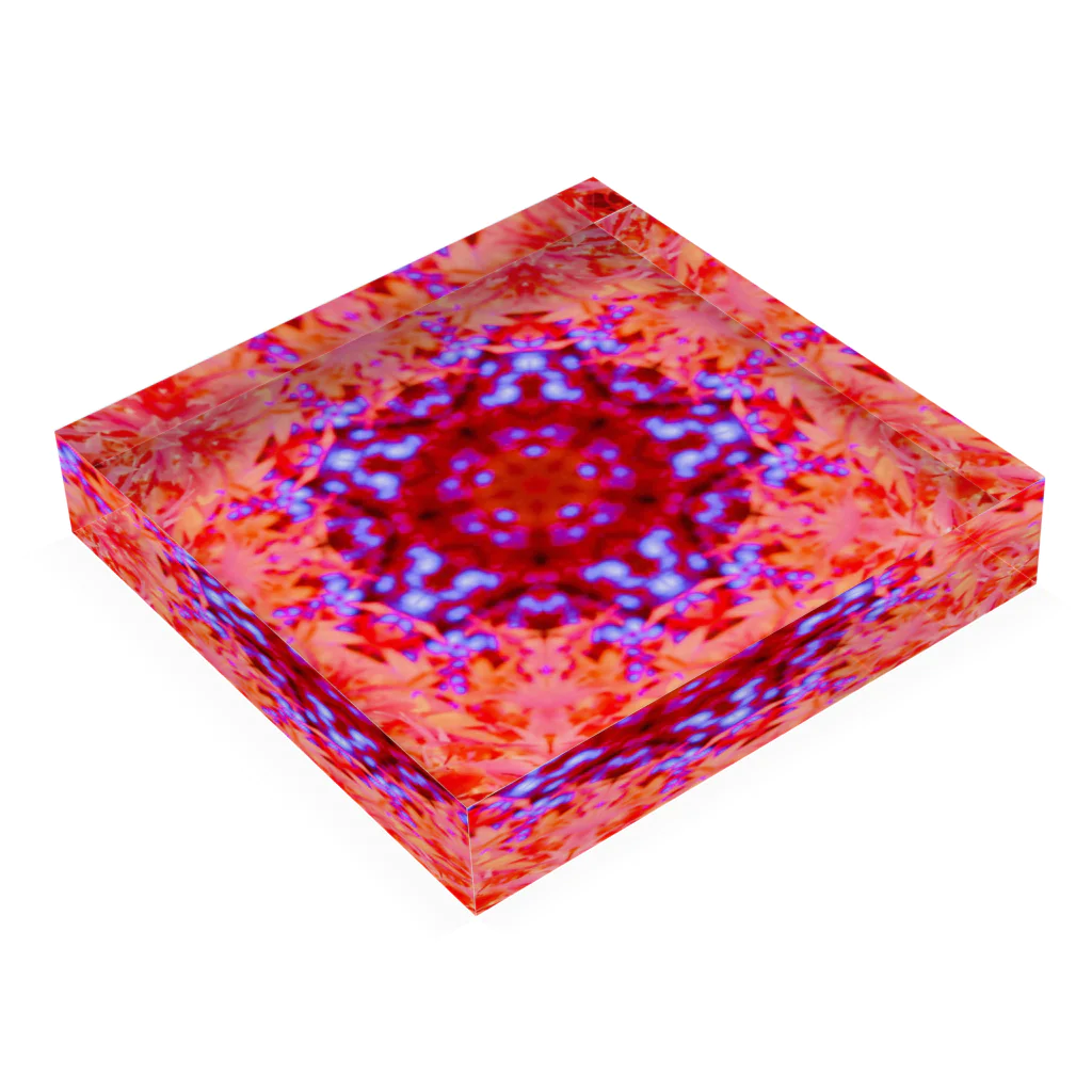 Flower kaleidoscopeの紅葉万華鏡 Acrylic Block :placed flat