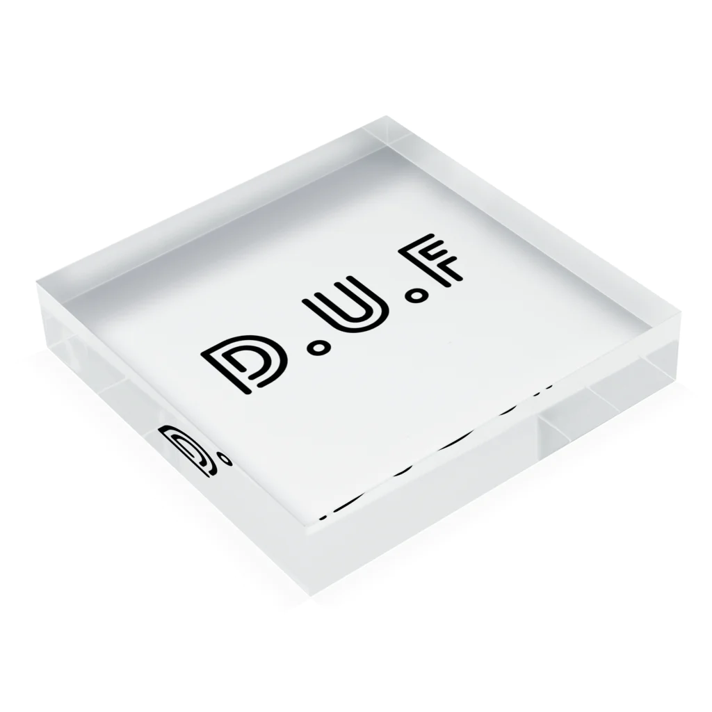 D.U.F STOREのDUFロゴ アクリルブロックの平置き