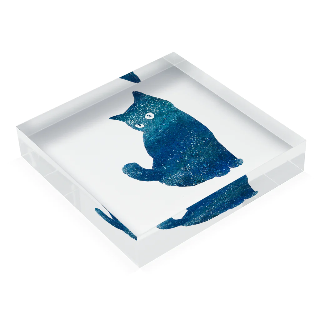 WAMI ARTの宇宙猫 Acrylic Block :placed flat