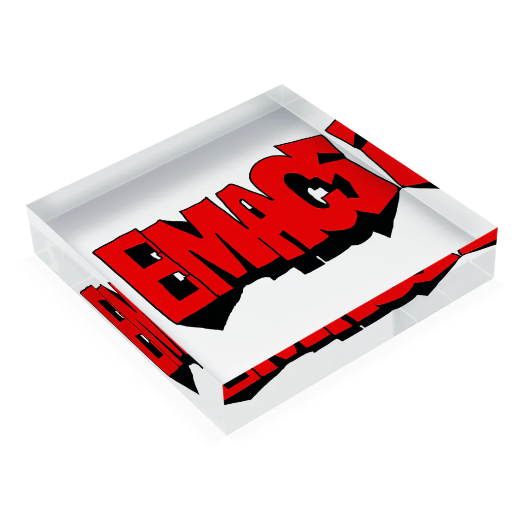 株式会社スガノワークスのemacs - イーマックス - Acrylic Block :placed flat