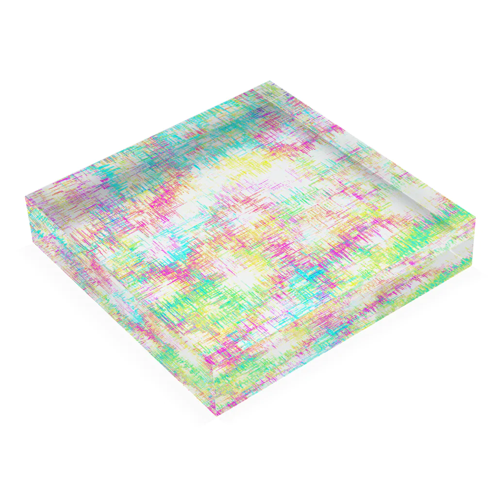 暇つぶしの色彩のTECHNO POP Acrylic Block :placed flat
