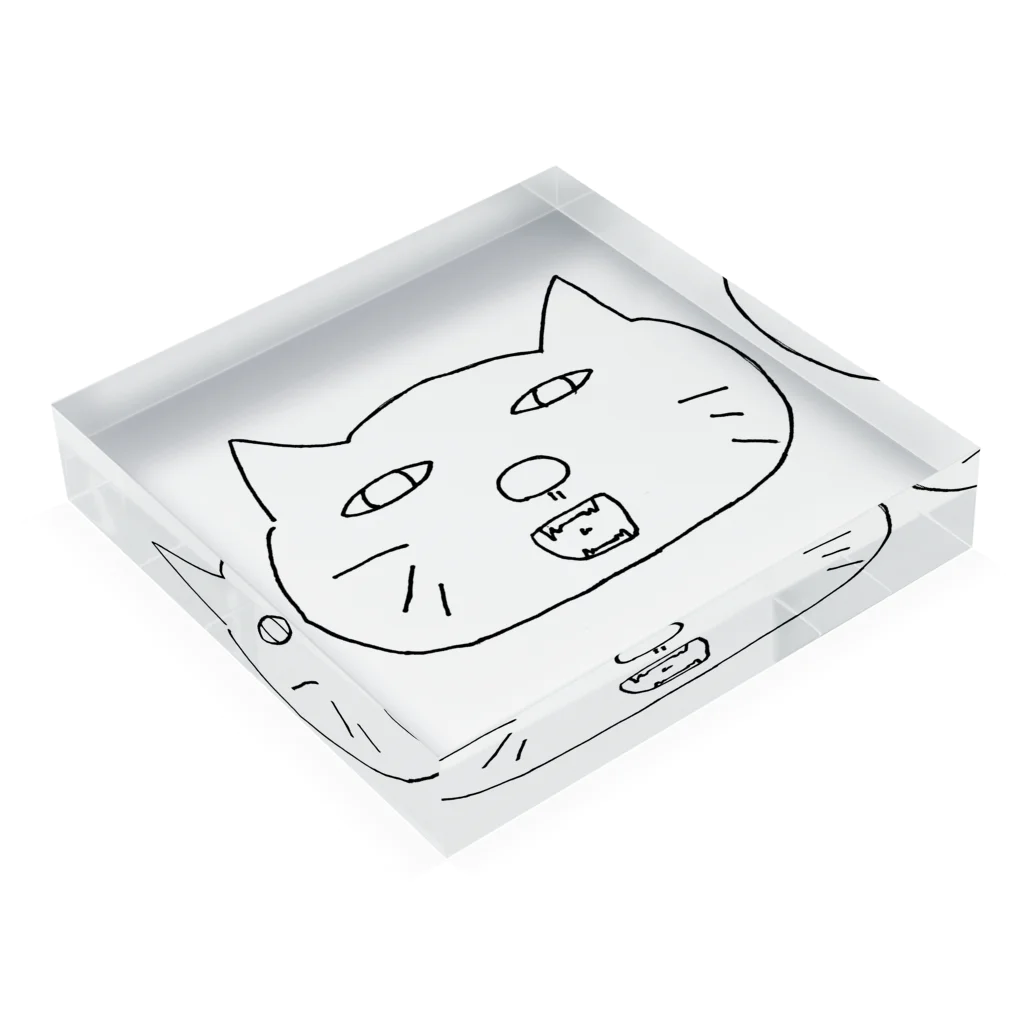 DAIGO-NISHINARIのTHE CAT Acrylic Block :placed flat