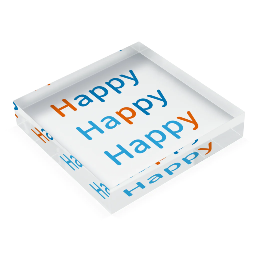 POPEYE1995のHappyHappyHappy Acrylic Block :placed flat