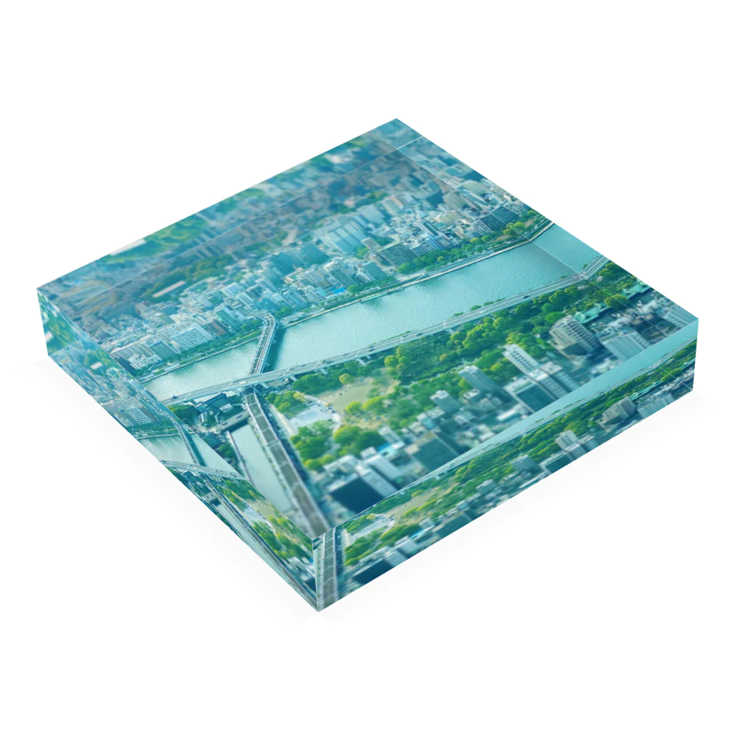 yukkiyyy’sの川が見える Acrylic Block :placed flat