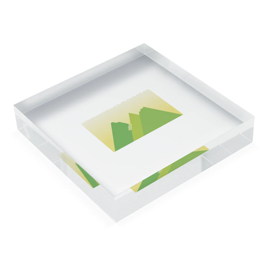 四季を楽しむのはしごまる君山登り旅 Acrylic Block :placed flat