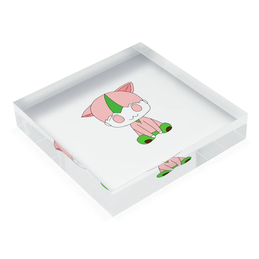 mochi ねこのmochi ねこ Acrylic Block :placed flat