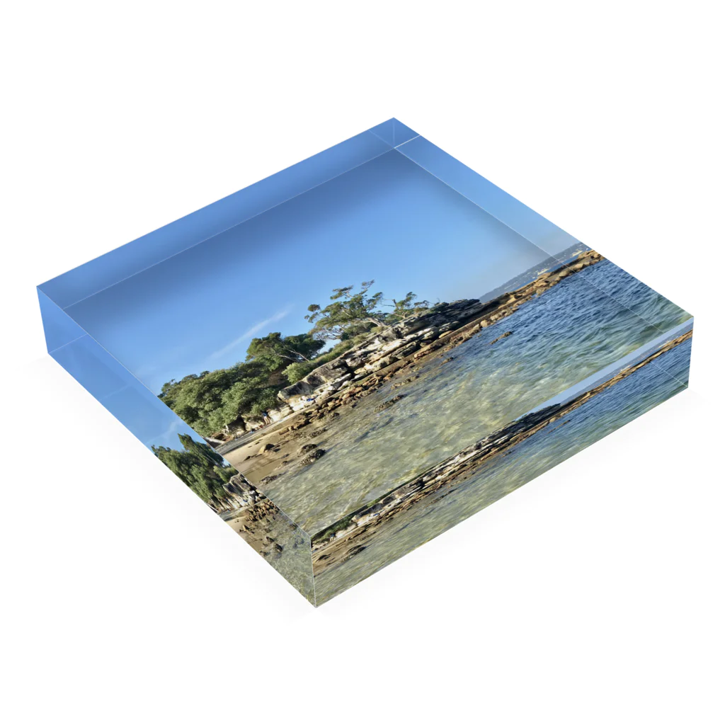 ピクミンのBalmoral Beach Acrylic Block :placed flat