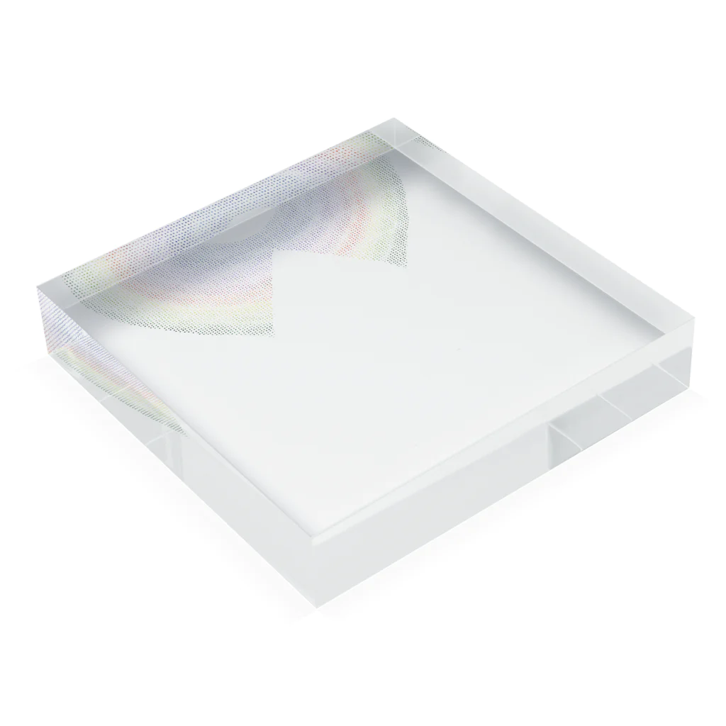 sazanquaのcollar- rainbow- Acrylic Block :placed flat