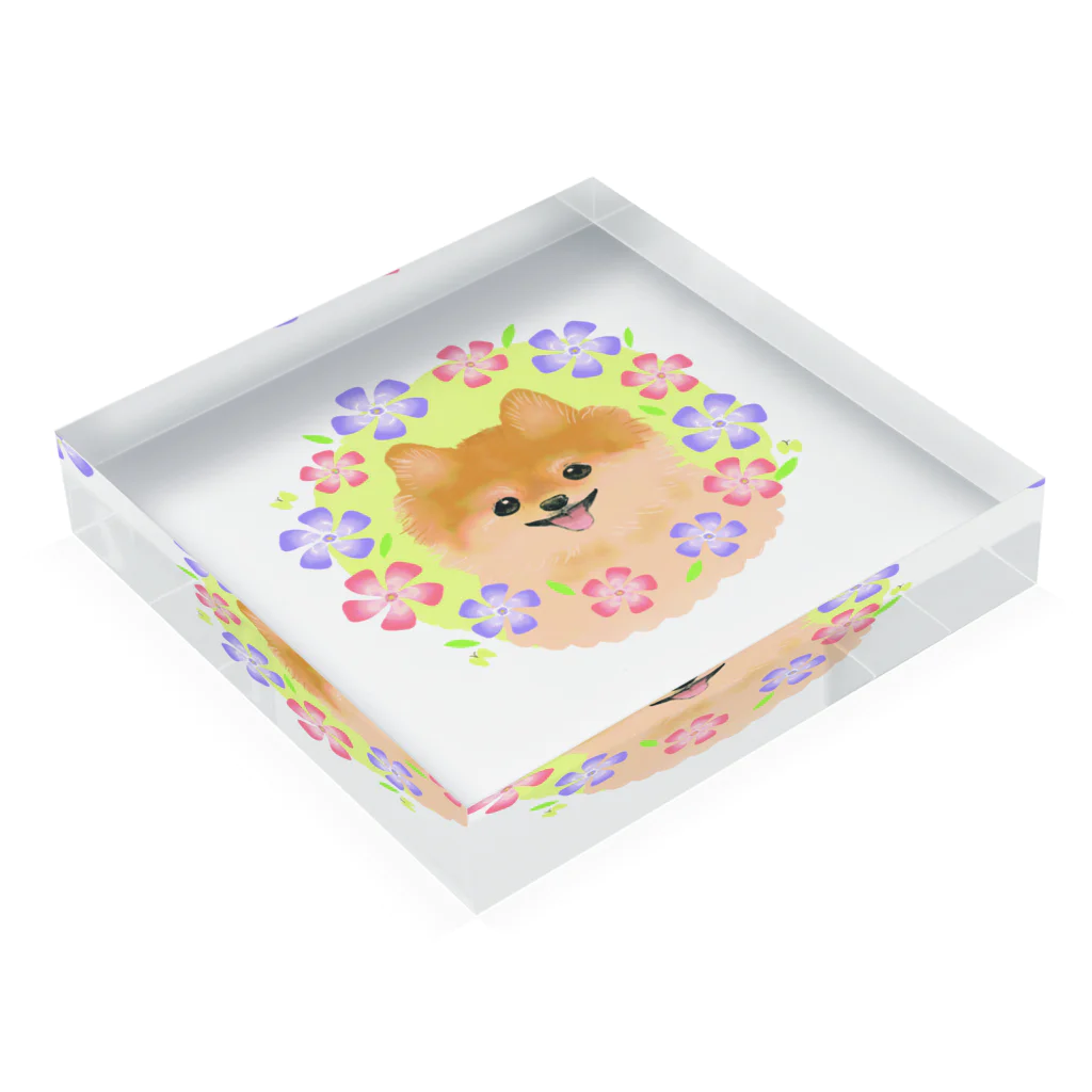 Artworksのぽめちゃん Acrylic Block :placed flat