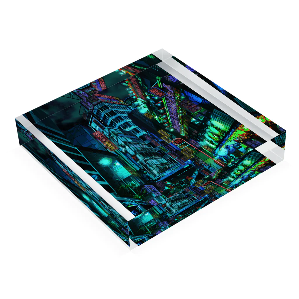 aero_acidのcyberpunk  tokyo Acrylic Block :placed flat