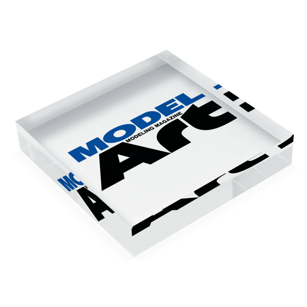 プラモ作りは見てナンボです！商店のモデルアート Acrylic Block :placed flat