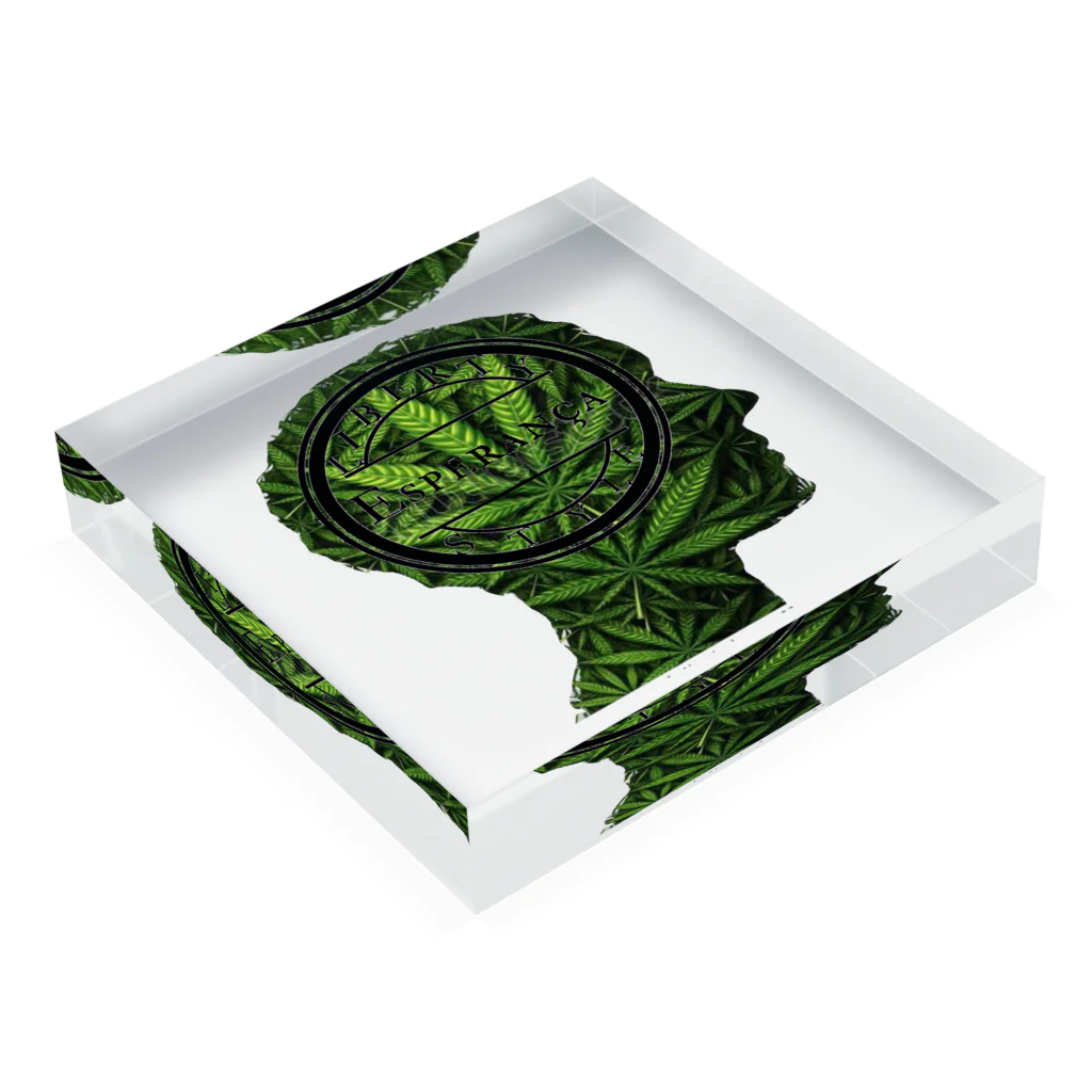 ganja manの420 Acrylic Block :placed flat