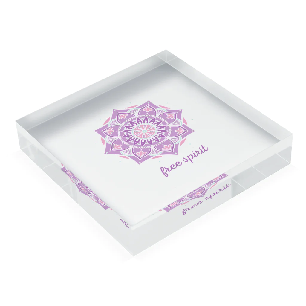 The Lightworker のfree spirit mandara Acrylic Block :placed flat