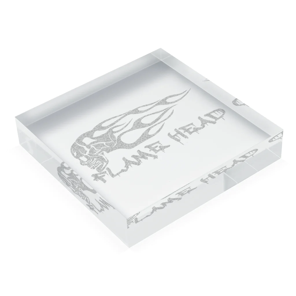 Ａ’ｚｗｏｒｋＳのFLAME HEAD WHT Acrylic Block :placed flat