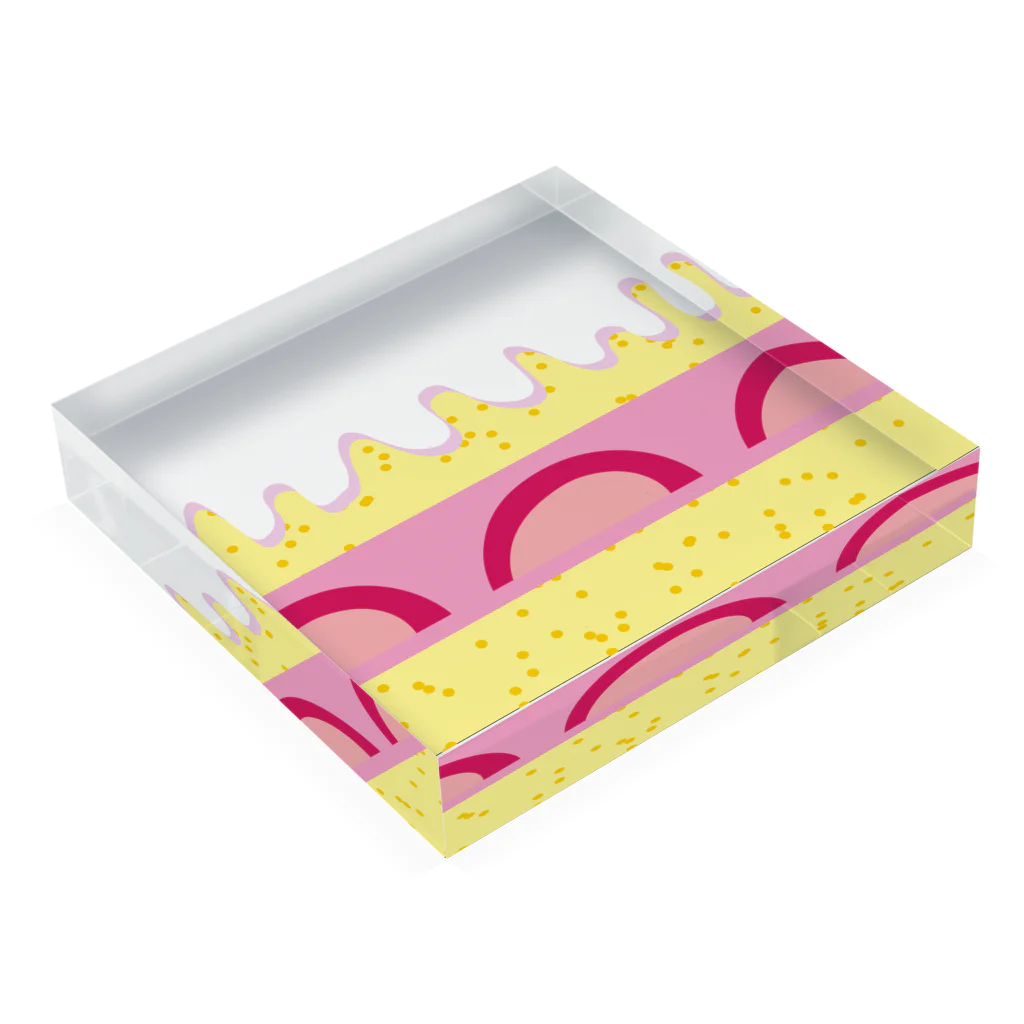 EDGEのスズリのケーキ🍰 Acrylic Block :placed flat