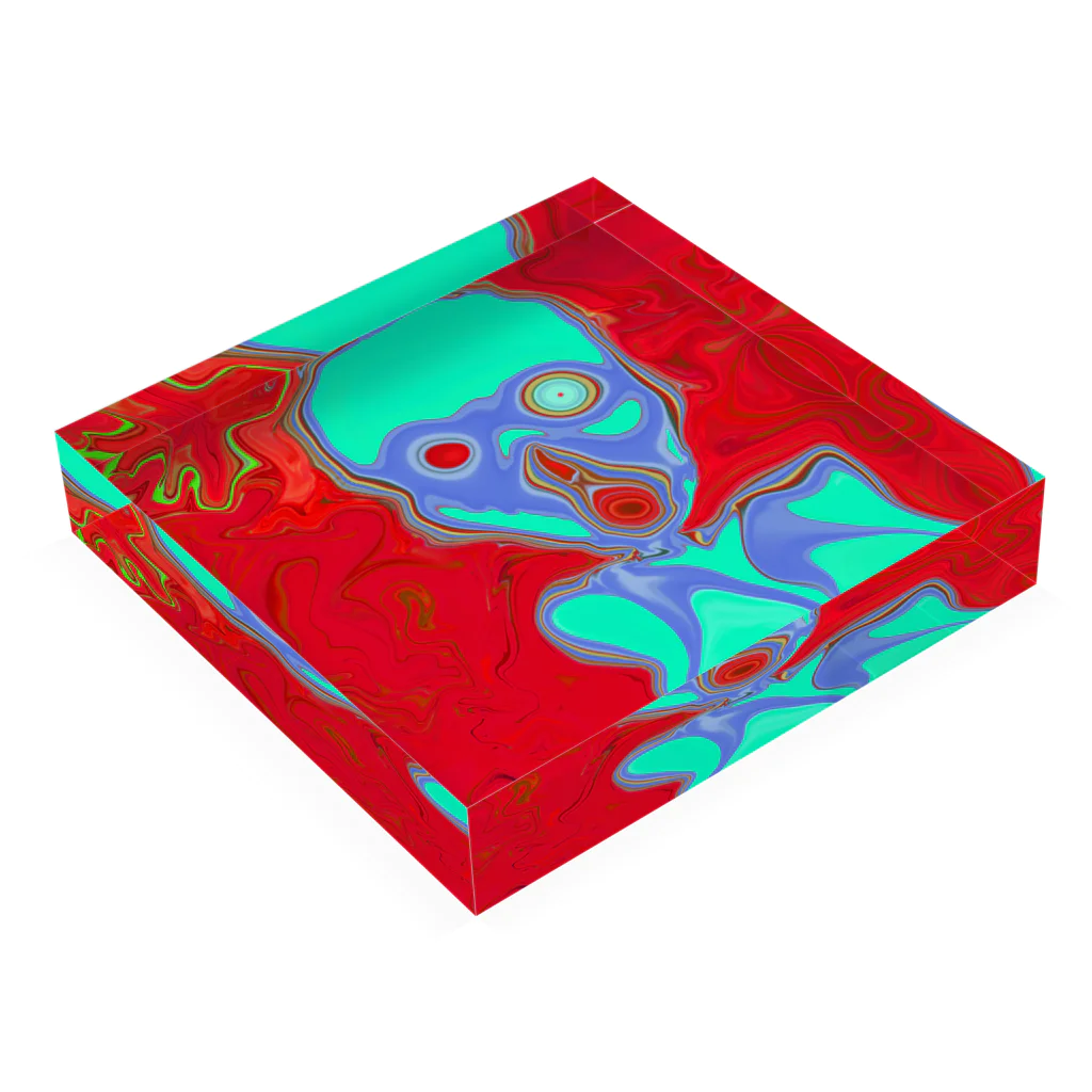 脳心房の予感 アクリルブロックの平置き