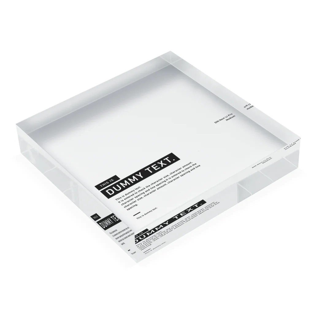 This is DUMMY TEXTのDUMMY TEXT. - untitled Acrylic Block :placed flat