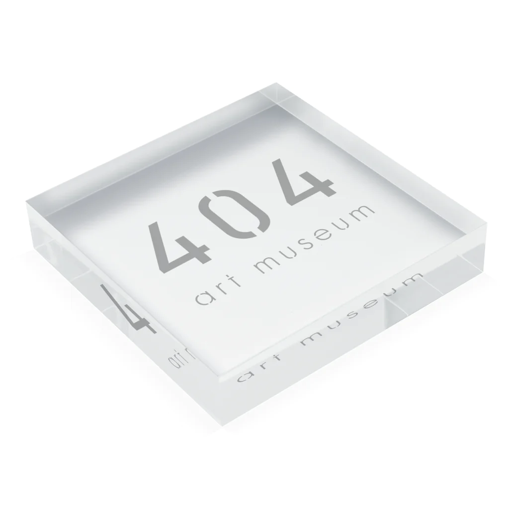 obakesenseiの404美術館ロゴ Acrylic Block :placed flat