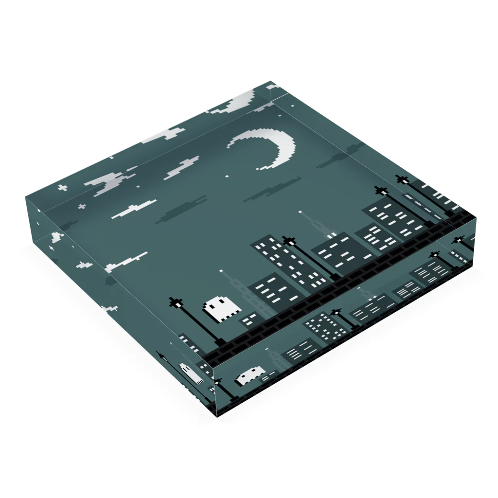 Anzu_ShopのCITY.NIGHT.GHOST Acrylic Block :placed flat