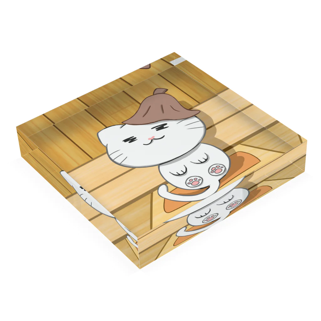 ゆうまのわがままのさうにゃん Acrylic Block :placed flat