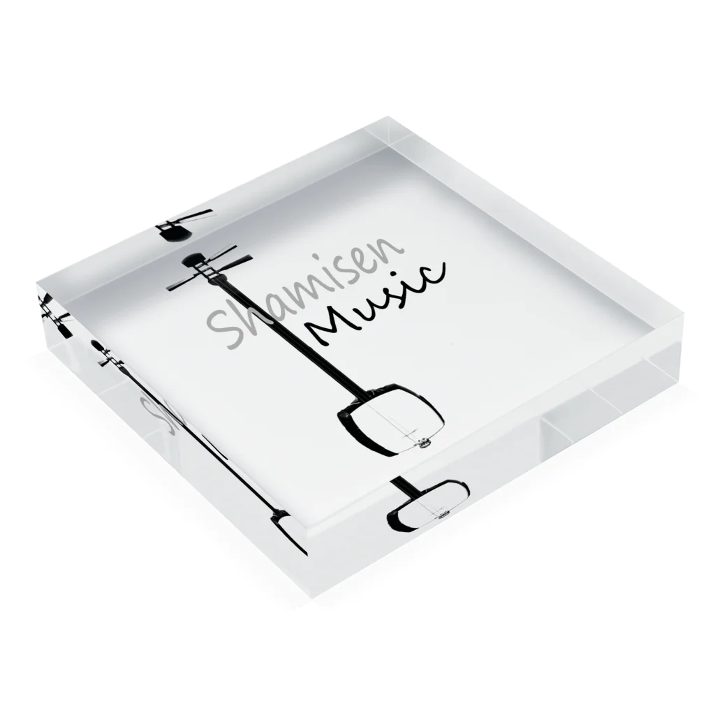 YOSASOUのShamisenMusic Acrylic Block :placed flat