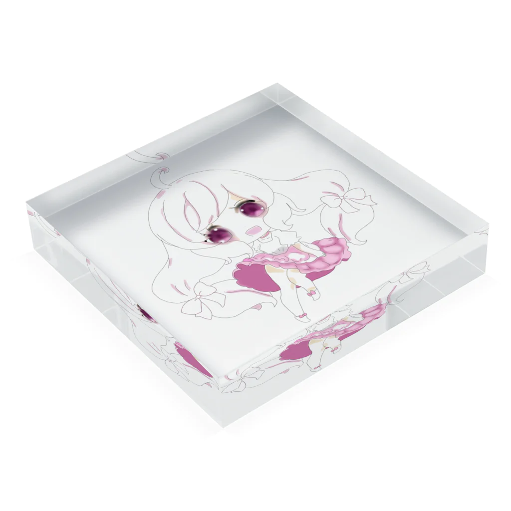 キューキャラの夢ちゃんグッズ！ Acrylic Block :placed flat