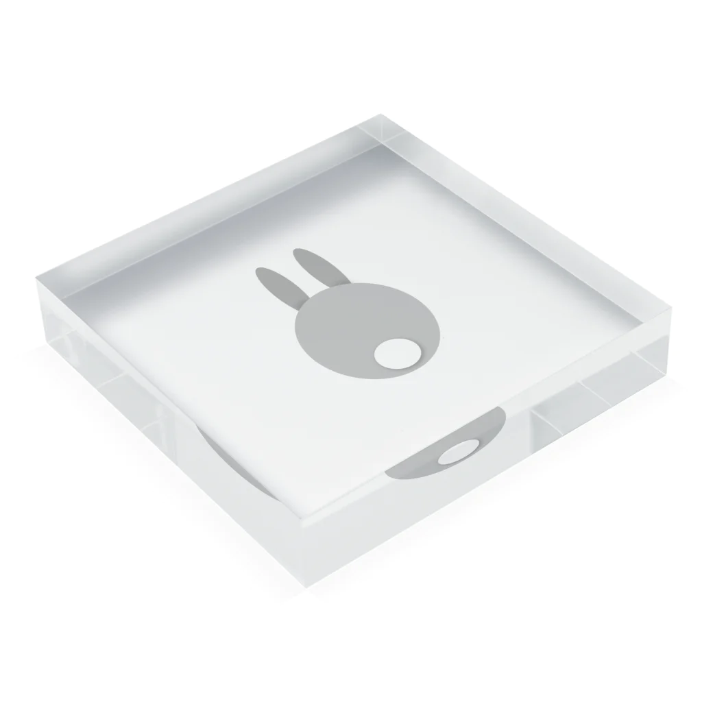 rabbiのうざぎのテール - rabbit tail Acrylic Block :placed flat