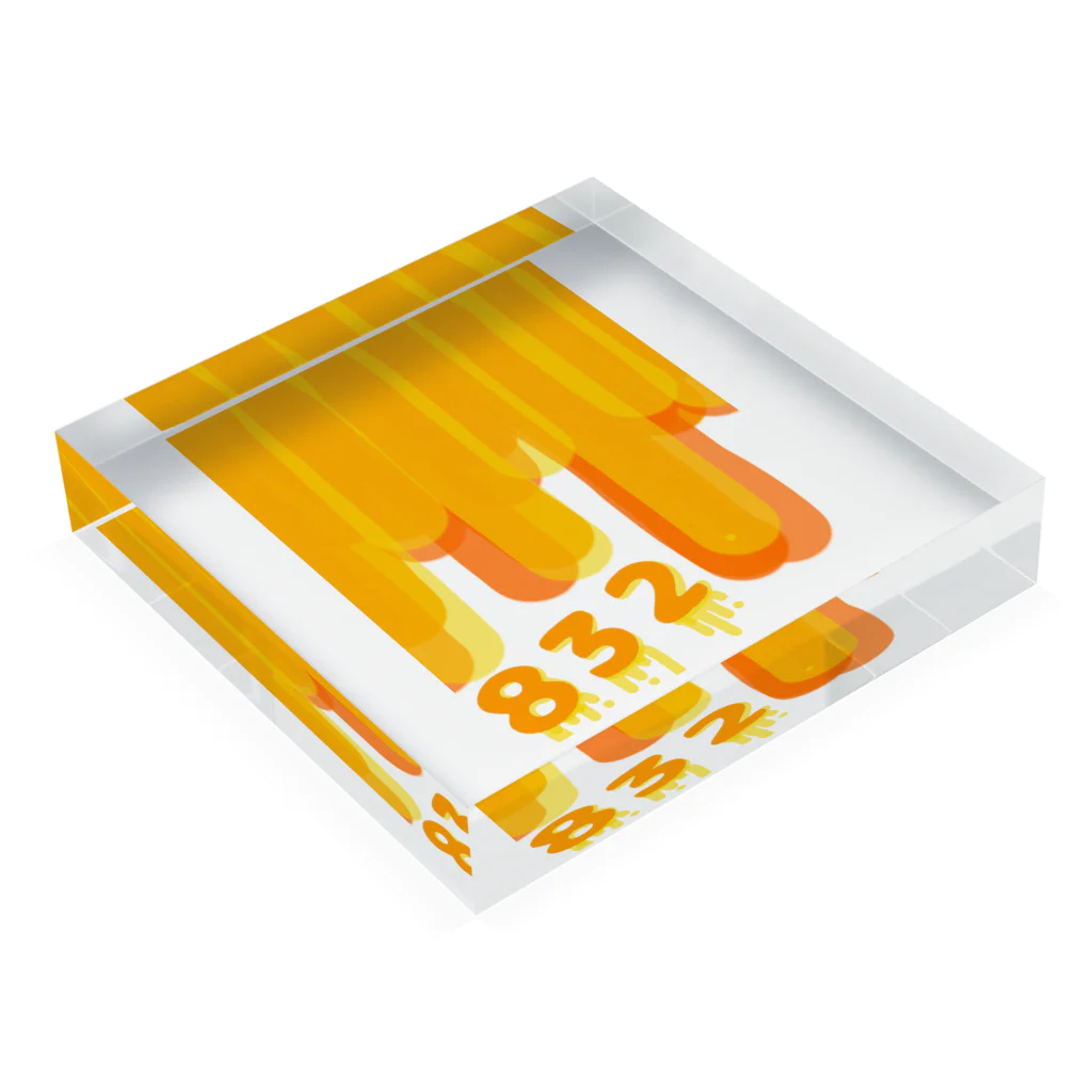 anpannの832 はちみつ Acrylic Block :placed flat