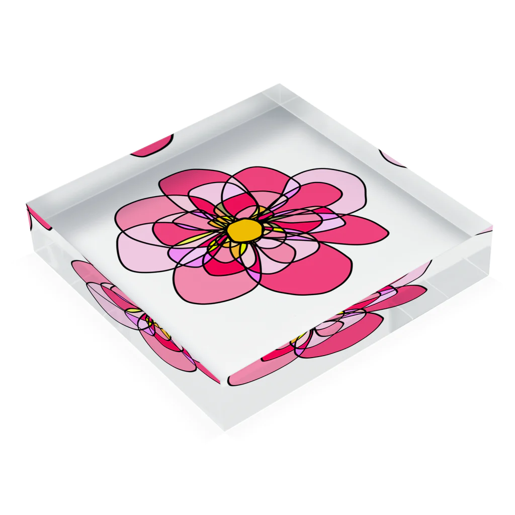 harunapenoの花Hana Acrylic Block :placed flat